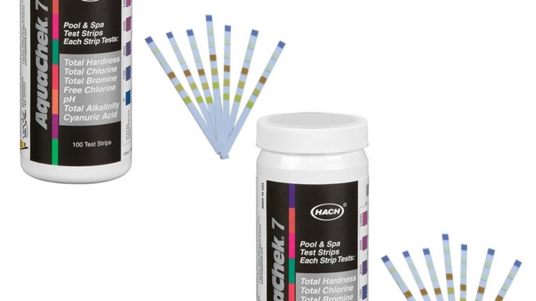 Test kit en Tiras 7 pasos Aquachek (100 tiras) pH,Cloro,Dureza, E