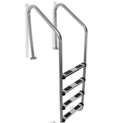 Escalera Astral 4 Pelda. Acero Inox. Prof.120 cm / sin anclajes